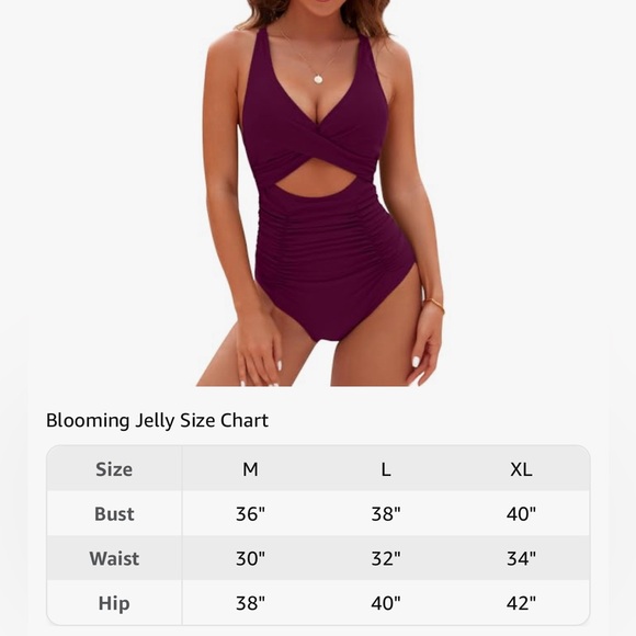 Blooming Jelly One Piece V-Neck Cut-Out Tummy Control Swimsuit - Picture 12 of 12